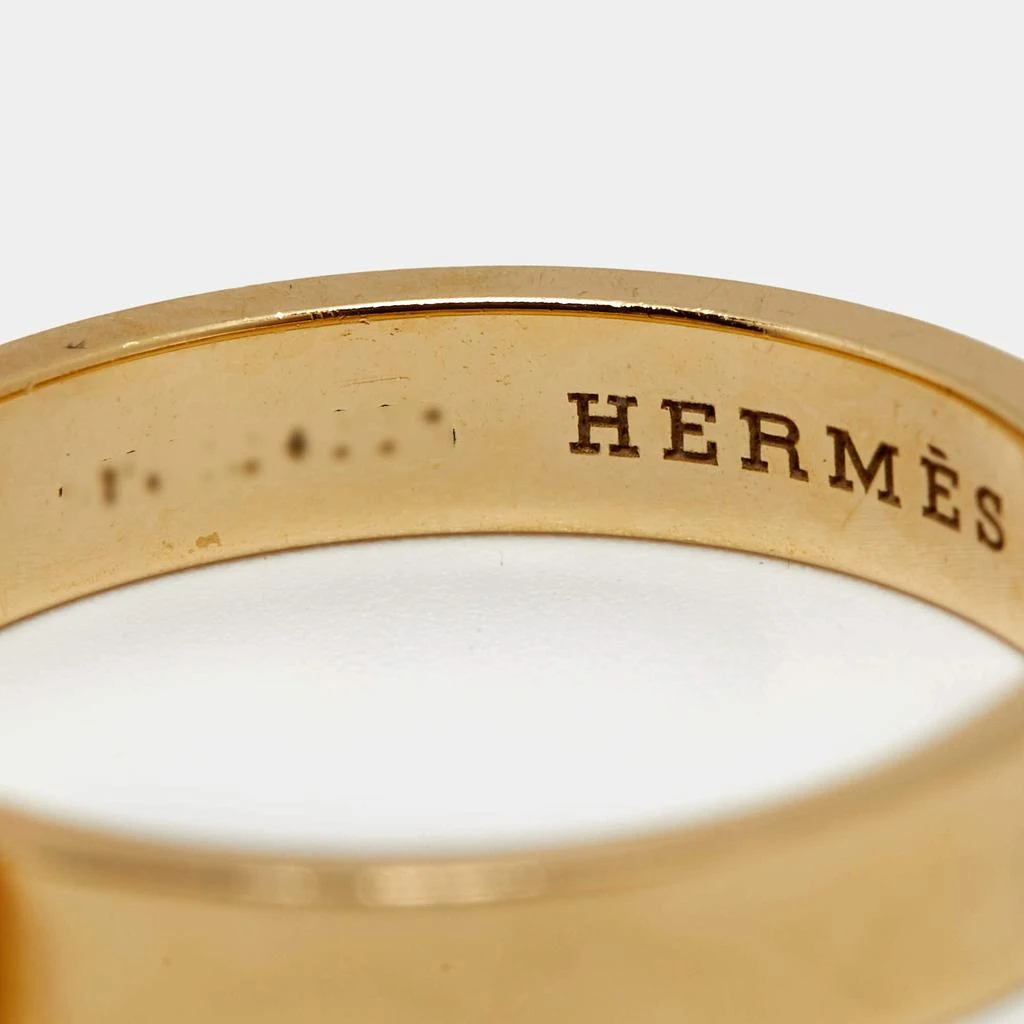 Hermes Hermes Kelly 18K Rose Gold Narrow Band Ring Size 53 5