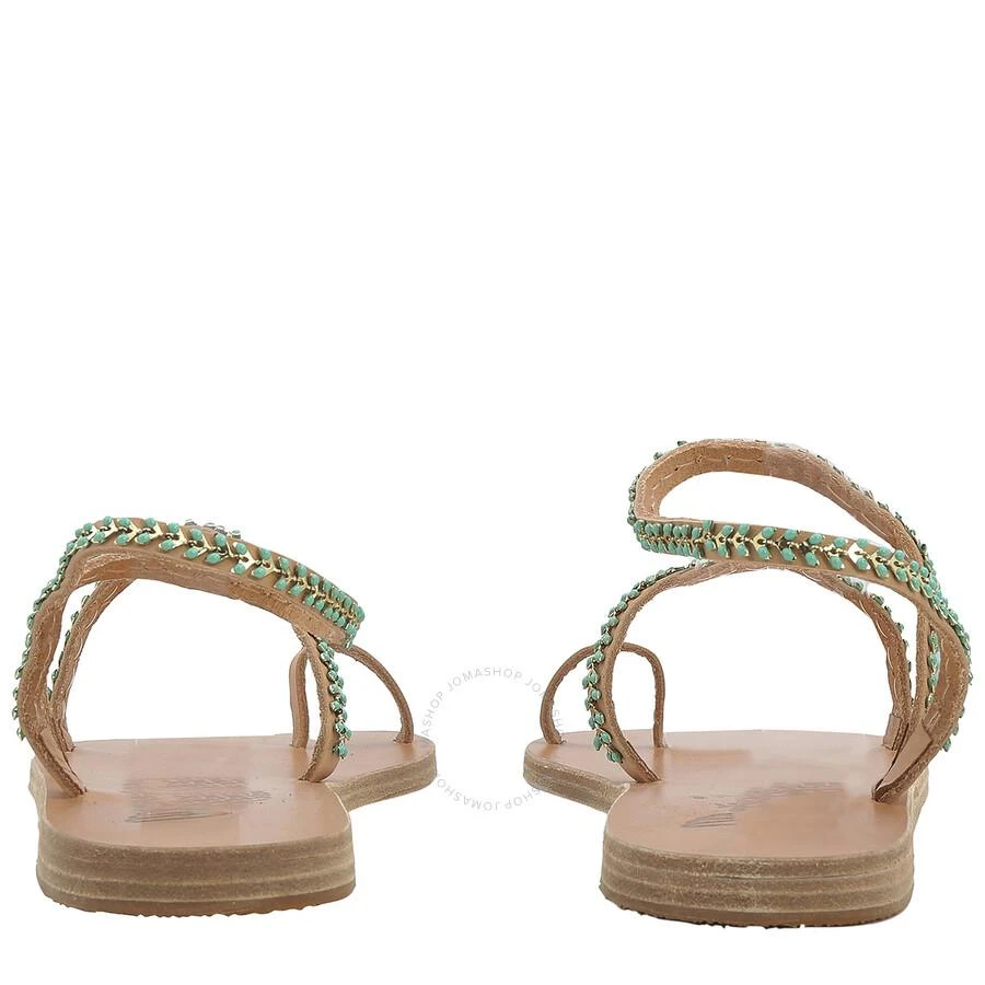 ANCIENT GREEK SANDALS Ladies Natural/Blue Apli Eleftheria Flat Sandals 3