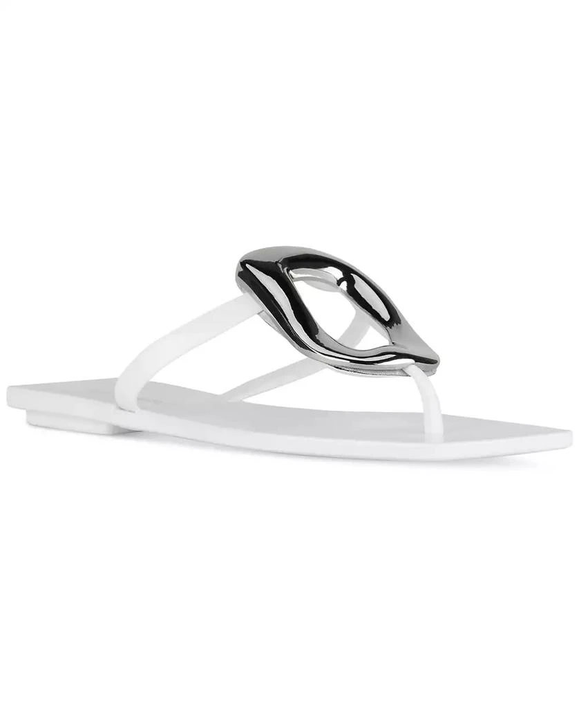 Jeffrey Campbell Linques-J Embellished T-Strap Flat Jelly Sandals 1