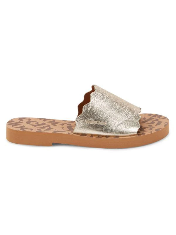 See by Chloé Essie Scalloped Leather Slides 1