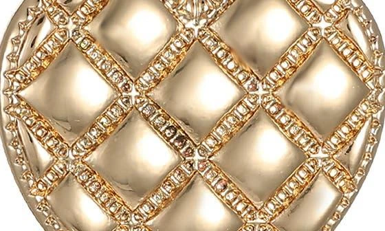 Ettika Jewelry Quilted Heart Stud Earrings 2