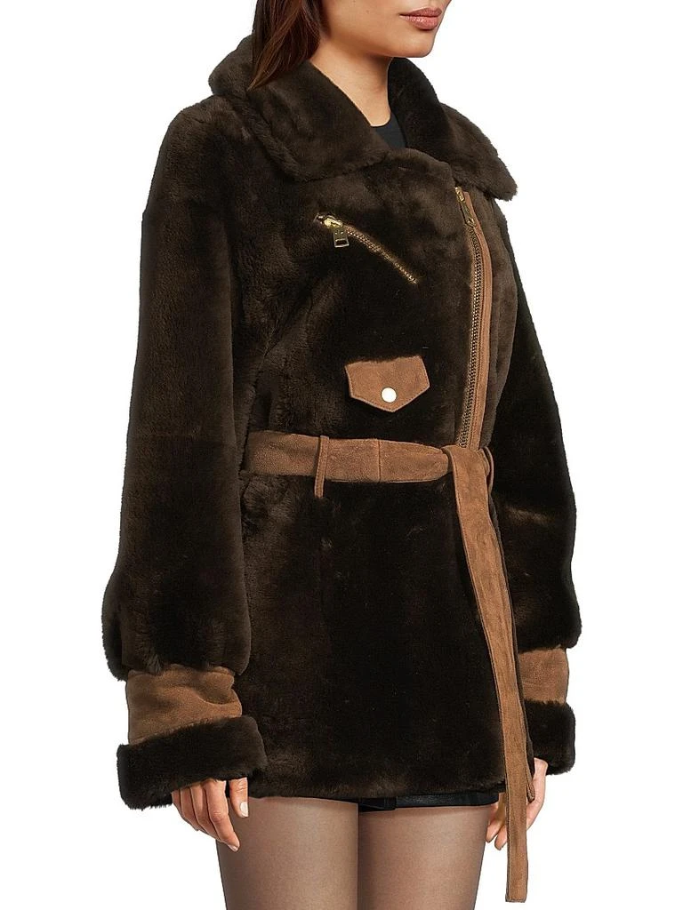 Nicole Benisti Elizabeth Belted Shearling Jacket 4