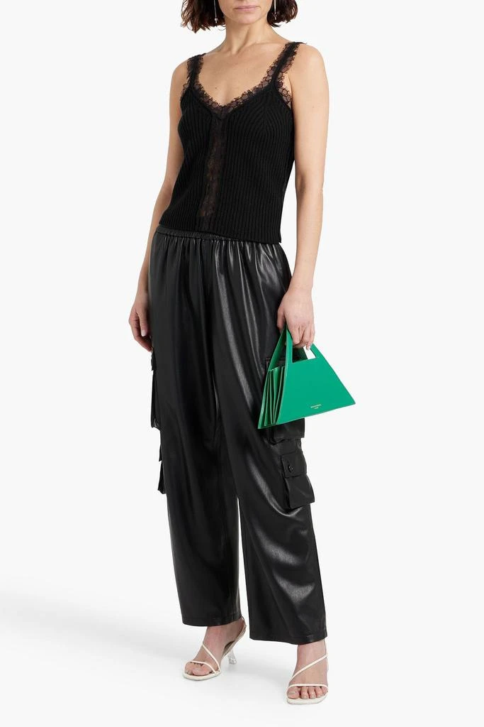 SIMKHAI Elsie lace-trimmed ribbed wool and cashmere-blend camisole 2