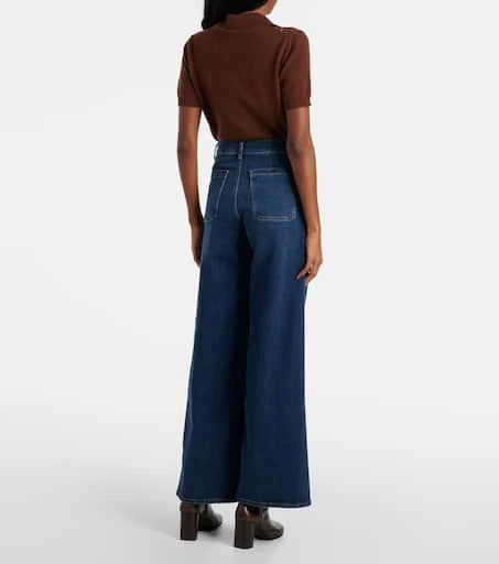 FRAME Le Slim Palazzo high-rise wide-leg jeans 3