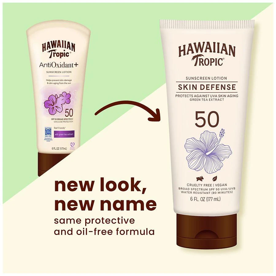 Hawaiian Tropic Skin Defense Sunscreen Lotion SPF 50 With Green tea extract 3