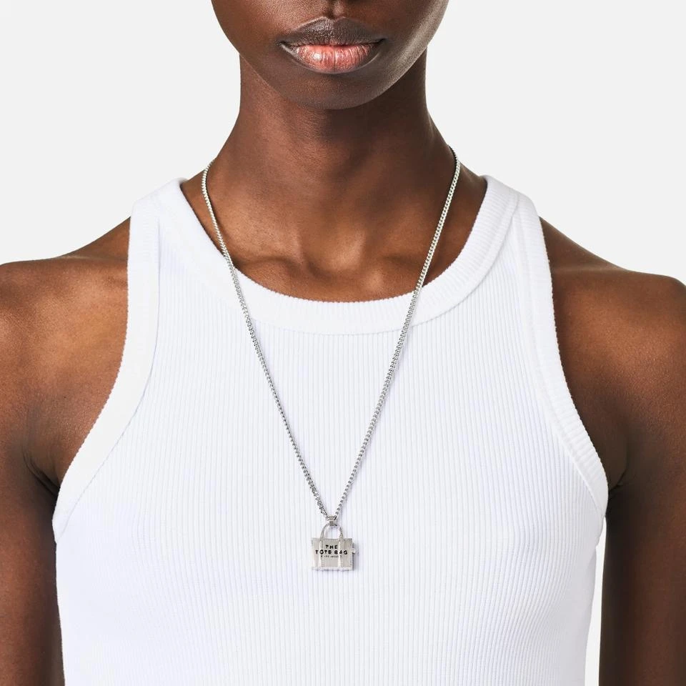 Marc Jacobs Marc Jacobs Silver-Plated Tote Bag Pendant Necklace 2