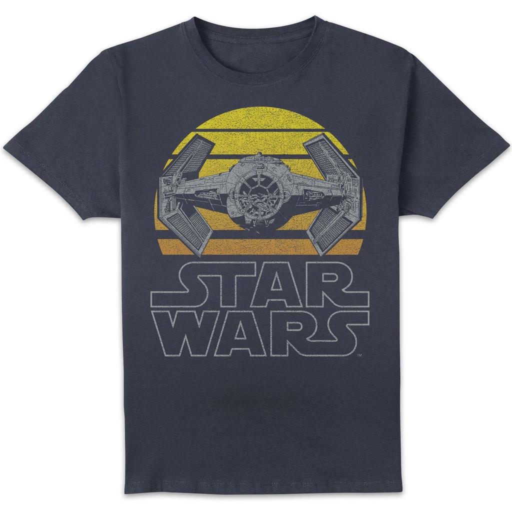 Star Wars Star Wars Tie Fighter Moon Unisex T-Shirt - Navy