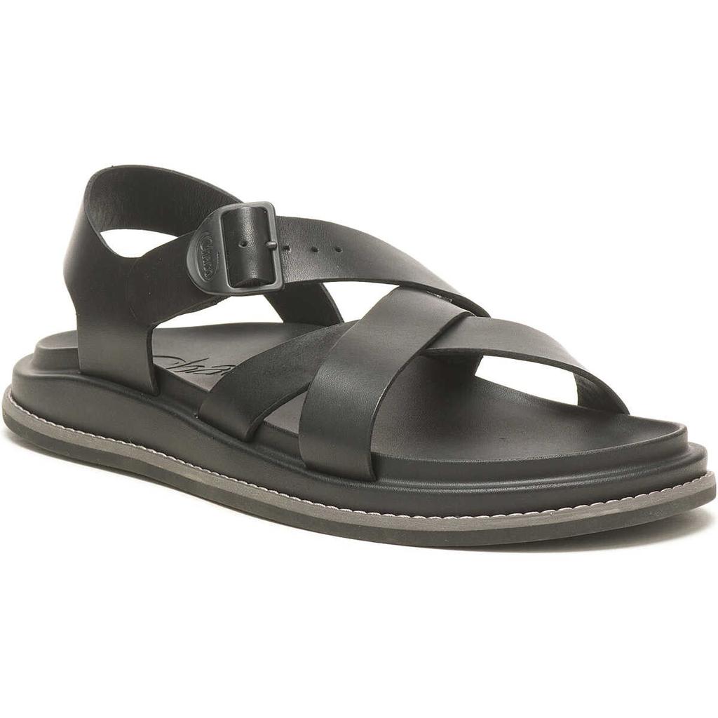 Chaco Townes JCH109472 Sandal Women's US 9 Black Leather Ankle Strap RHS3762