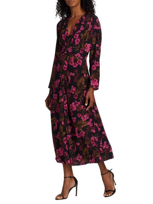 Tahari Floral Azalea Print Midi Dress 7