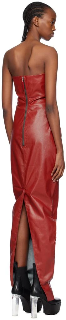 Rick Owens Red Prong Denim Maxi Dress 3