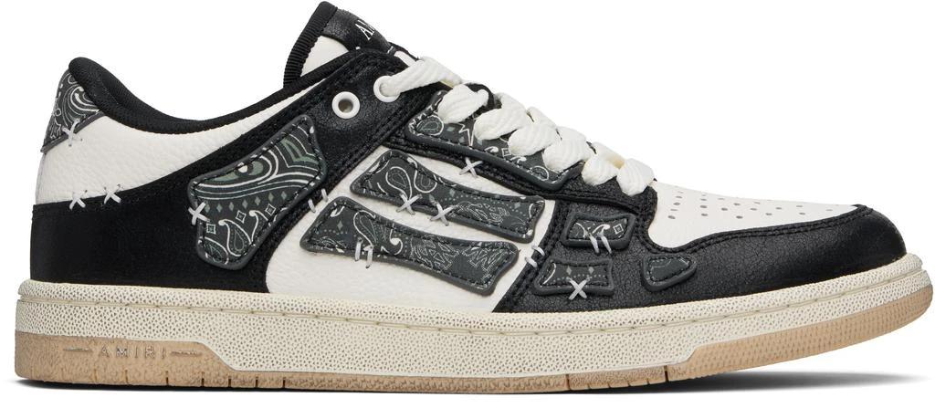 AMIRI Black 
White Bandana Skel Top Low Sneakers 1