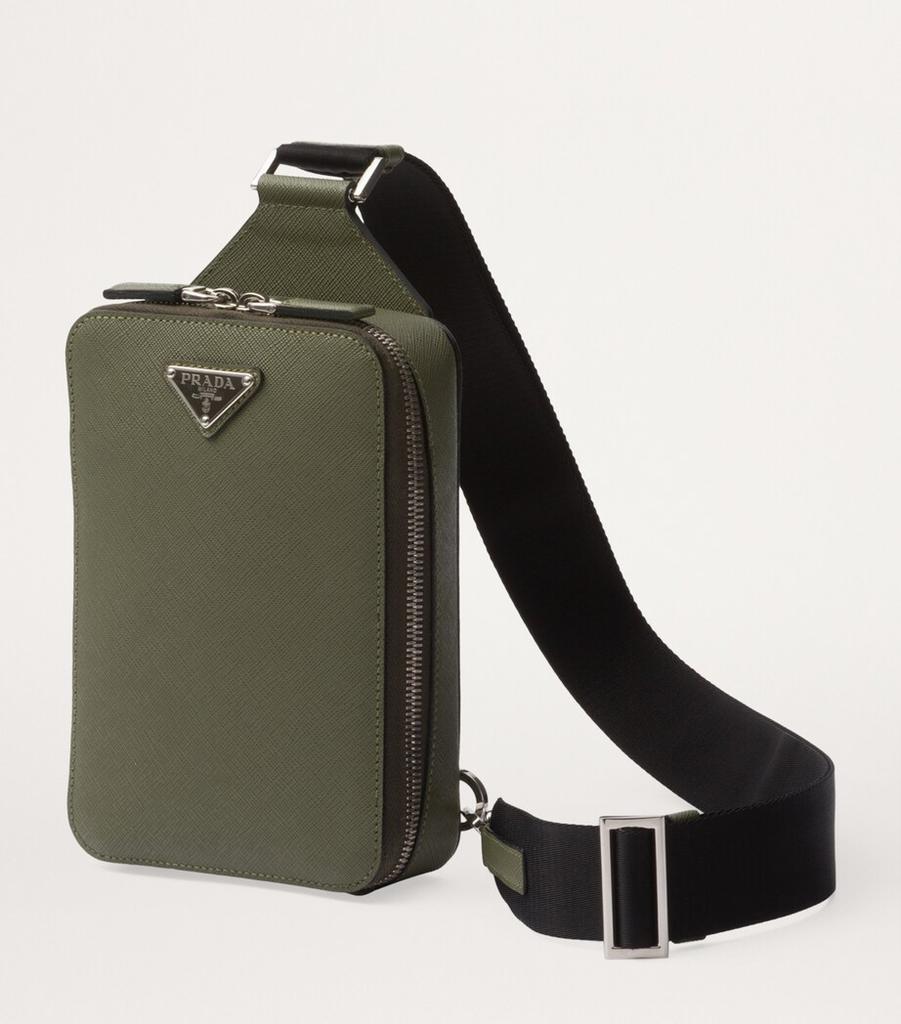 Prada Saffiano Leather Brique Cross-Body Bag - Backpacks