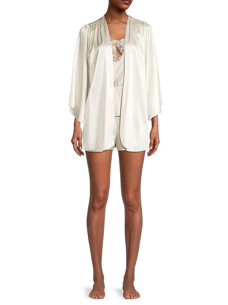 Fleur du Mal Satin Short Robe 2