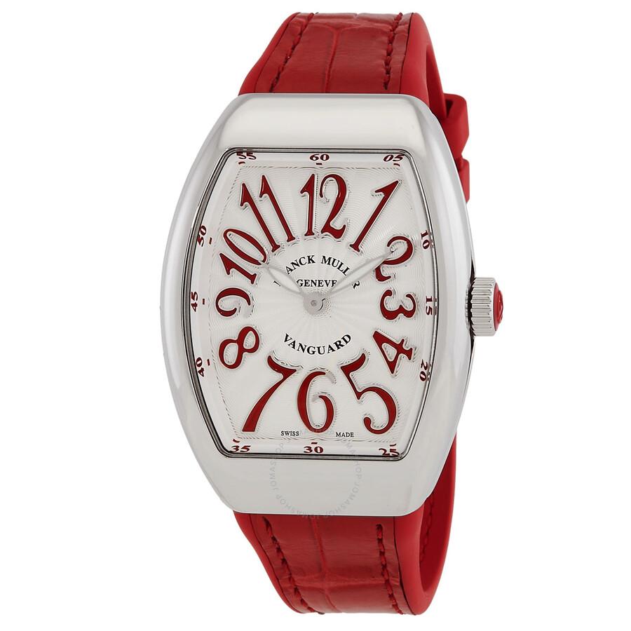 Franck Muller Vanguard Quartz Silver Dial Ladies Watch 35QZREDSILRED