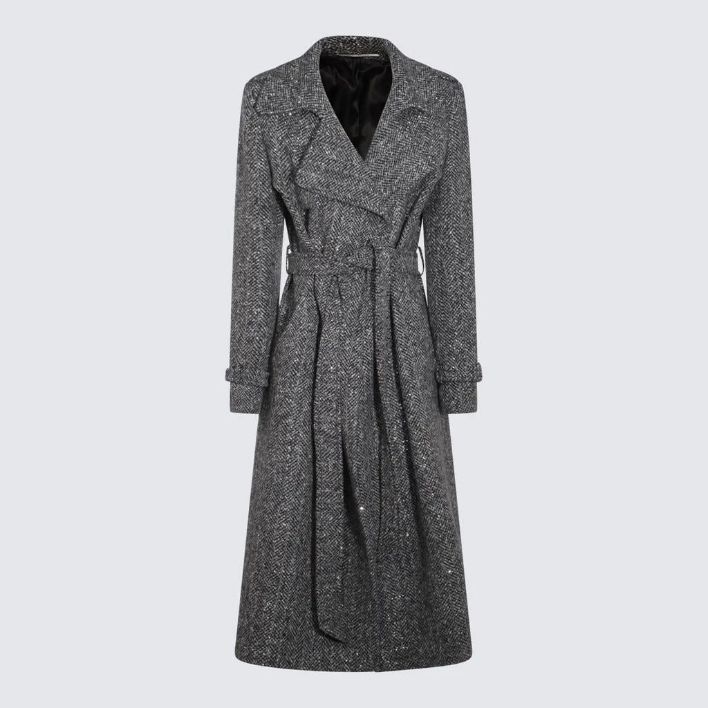 TAGLIATORE Tagliatore Grey Carola Wool Coat 1