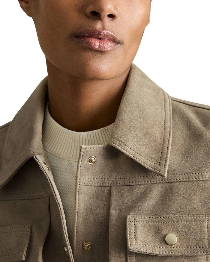 REISS Conor Suede Trucker Jacket 4