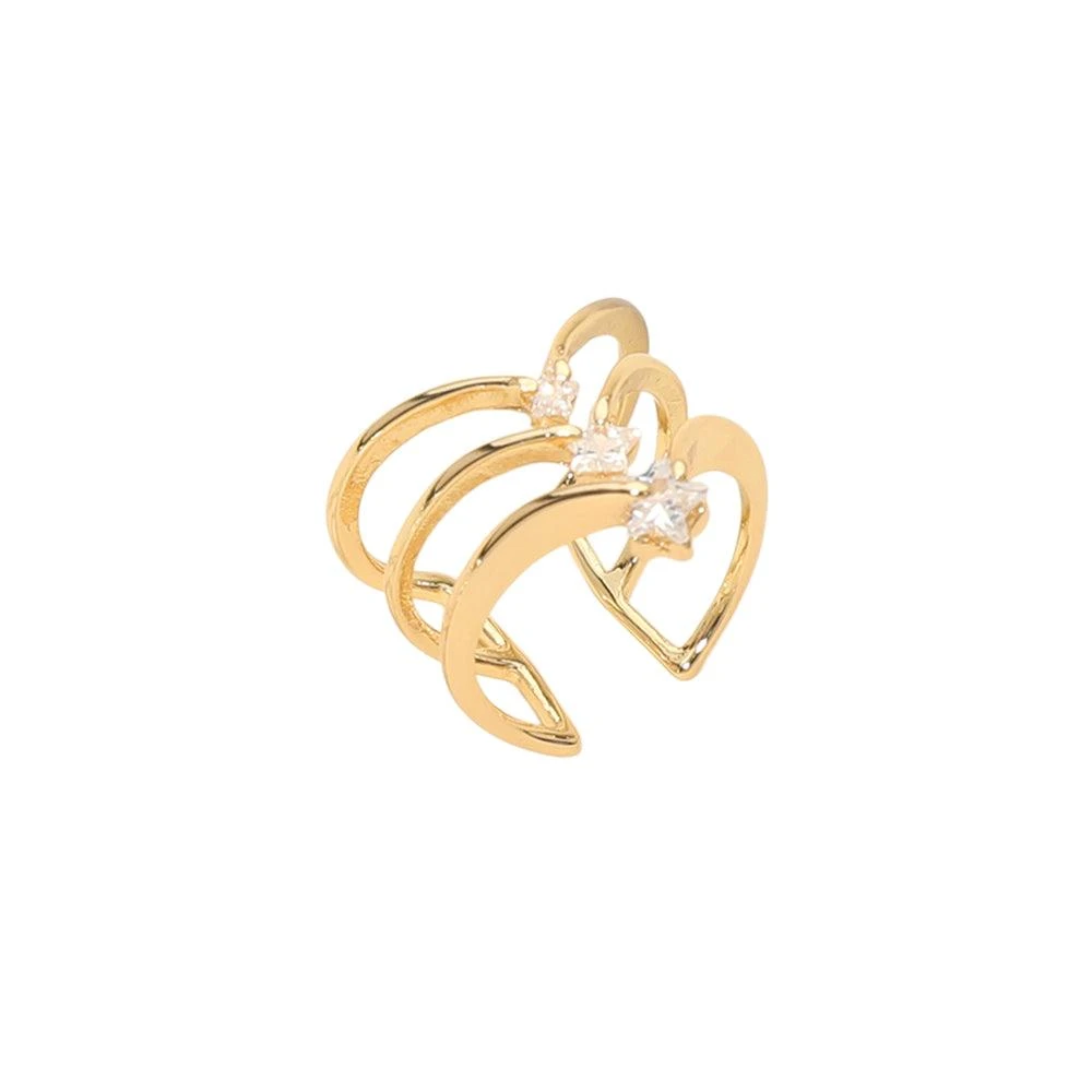 FASHNZFAB SECRET BOX_14K Gold Dipped Triple Star Accent Adjustable Ring 3