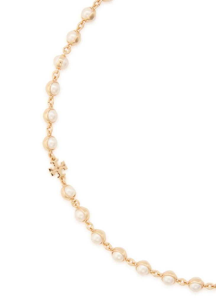 Tory Burch Moondance faux pearl-embellished 18kt gold-plated necklace 3