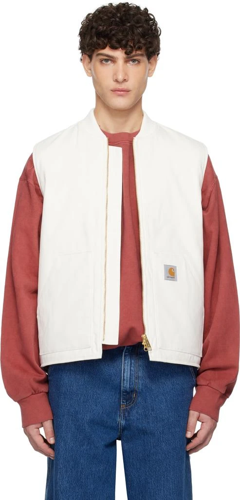 Carhartt WIP White Winter Vest 1