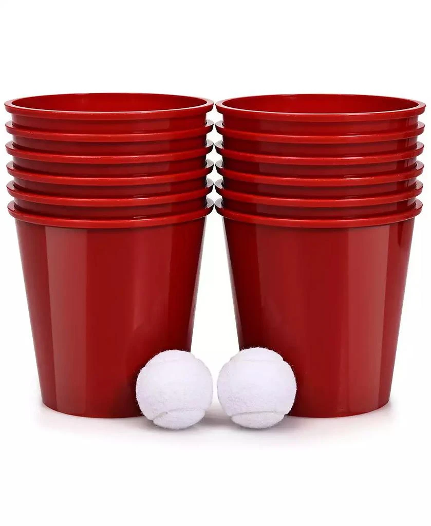 SUGIFT - Giant Yard Pong Game Set with Buckets, Balls 
Carry Bag 6