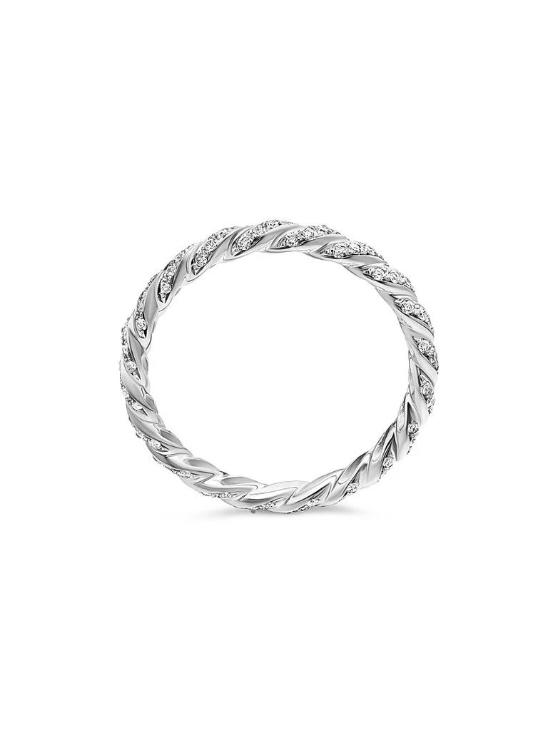 David Yurman Pavé Petite Band Ring in 18K White Gold 5