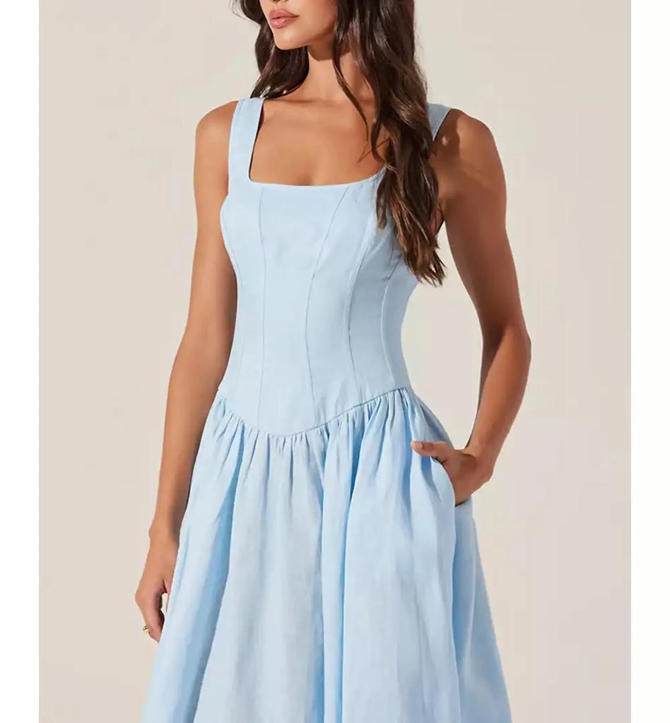ASTR Women's Thierry Linen Corset Dress 4