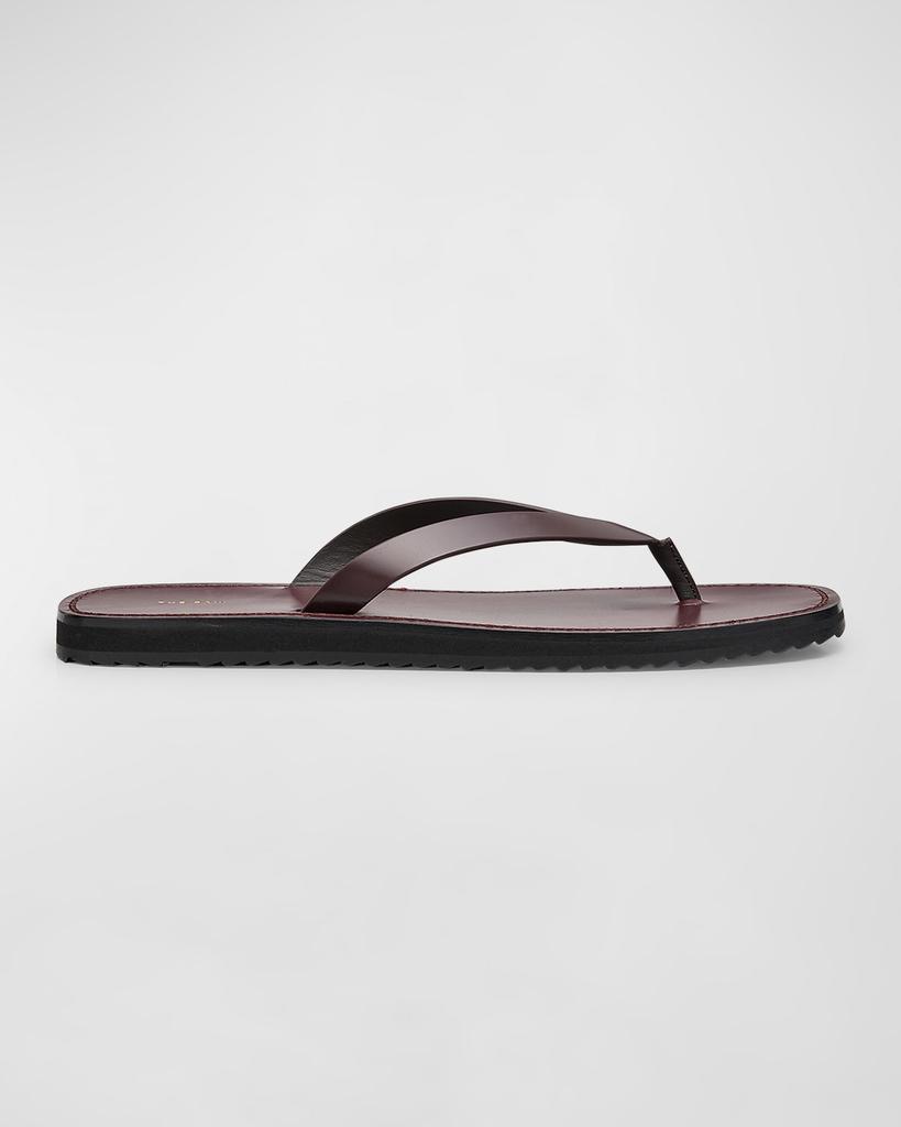 The Row City Calfskin Flip Flop Sandals