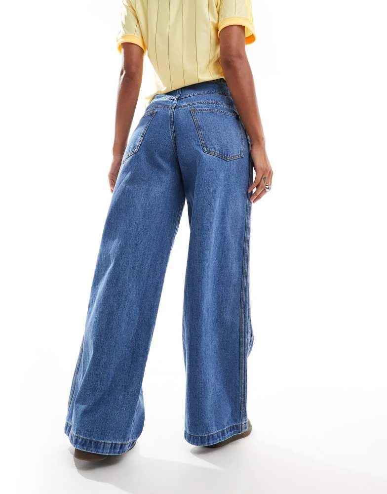 Adidas adidas Originals Premium Essentials wide leg jeans 4