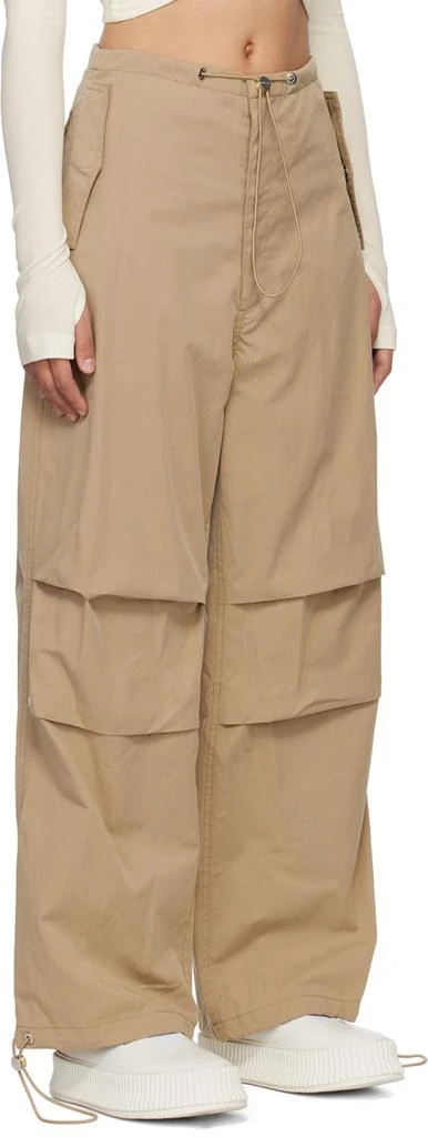 Dion Lee Beige Toggle Trousers 2
