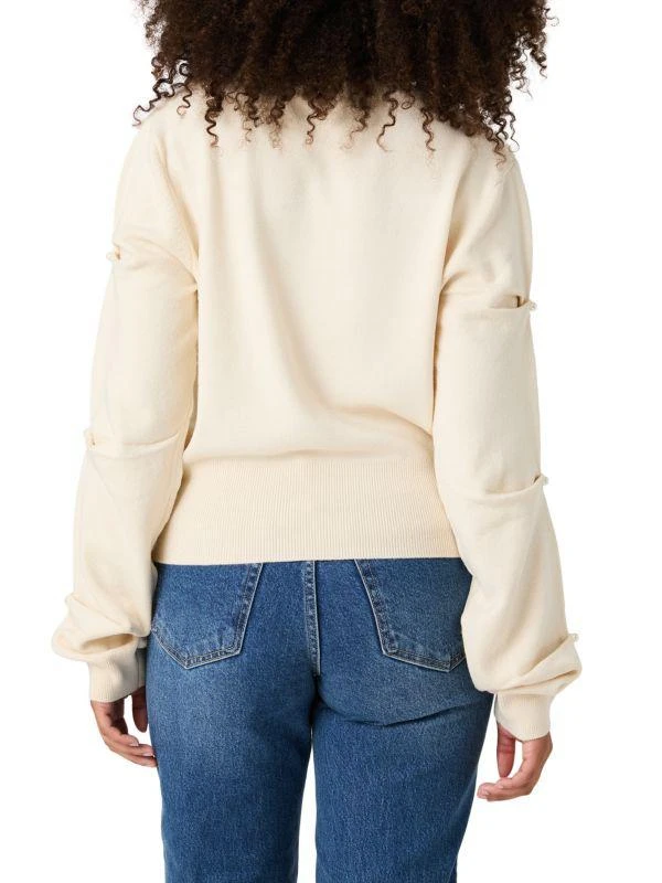 French Connection Babysoft Simulated Pearl Trim Sweater 2