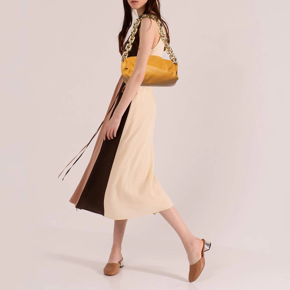 Bottega Veneta Bottega Veneta Mustard Leather Chain Pouch 2