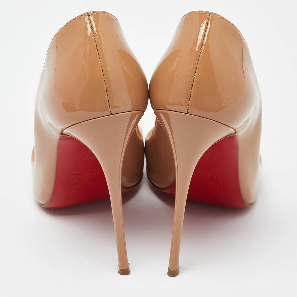 Christian Louboutin Christian Louboutin Beige Patent Leather Pigalle Pointed Toe Pumps Size 36 5