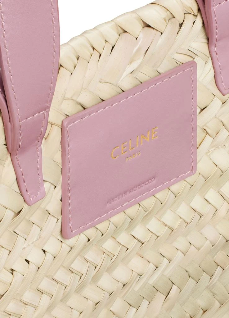 CELINE Teen Triomphe Celine classic panier in palm leaves and calfskin 4