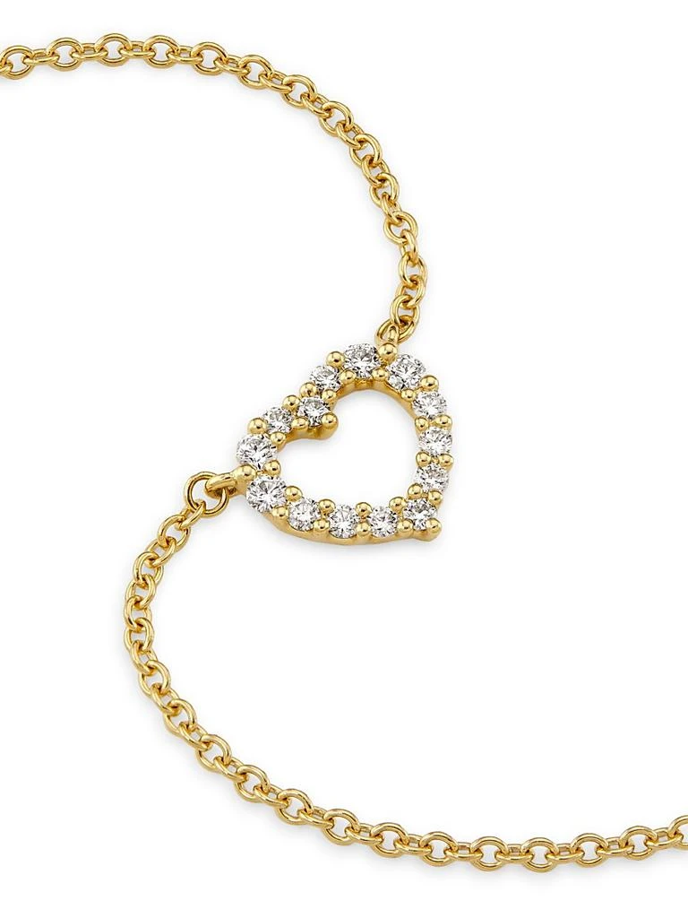 Hearts On Fire Signature 18K Yellow Gold 
0.09-0.13 TCW Diamond Small Heart Pendant Necklace 4