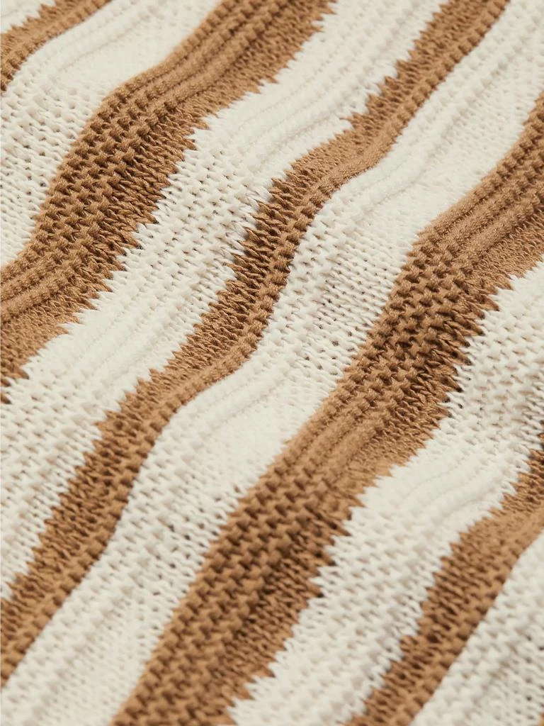 VERONICA BEARD Templeton Crochet-Knit Striped Minidress 7