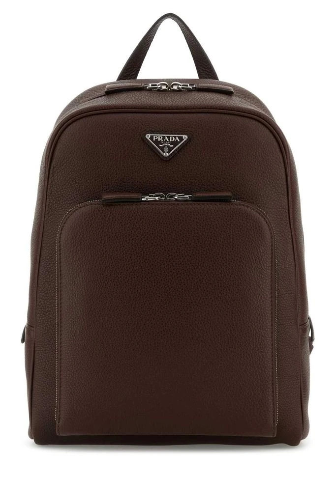 Prada Prada Triangle-Logo Zipped Backpack 1