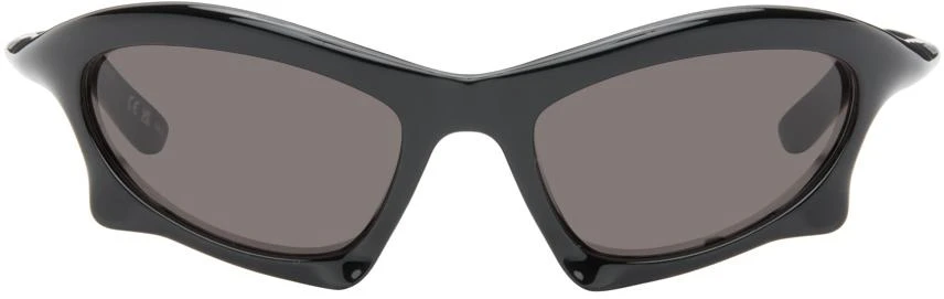 Balenciaga Black Bat Rectangle Sunglasses 1