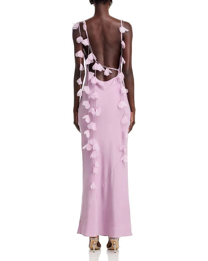 Cult Gaia Nymeria 3D Floral Open Back Gown 4