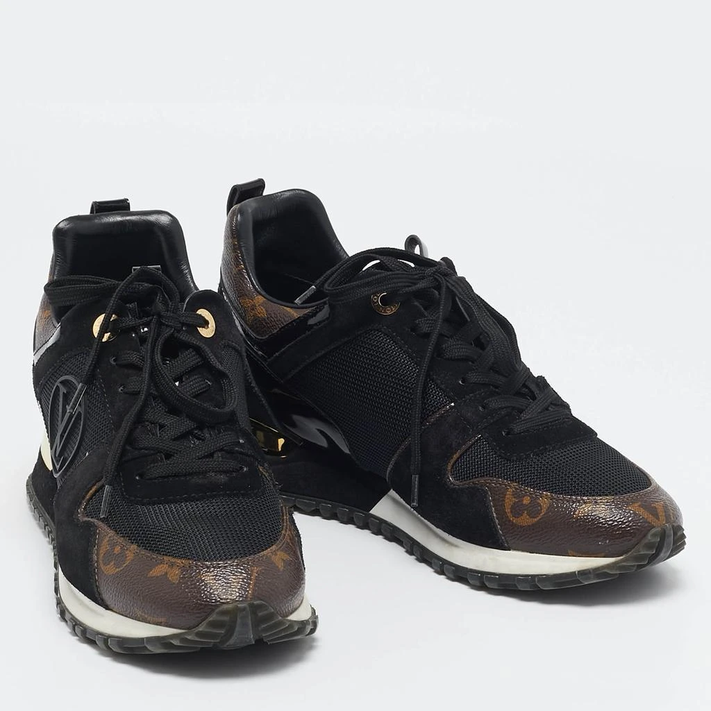 Louis Vuitton Louis Vuitton Brown Canvas and Suede Run Away Low Top Sneakers Size 37.5 4