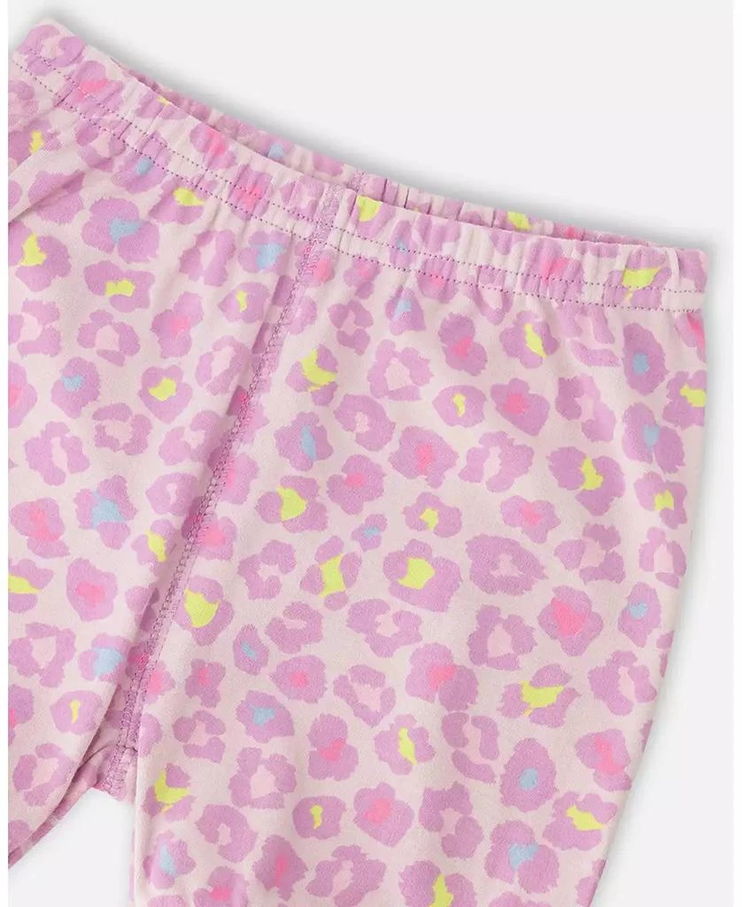 Deux par Deux Baby Girl Cotton Two-Piece Pyjama Set Purple Animal Print - Baby 5