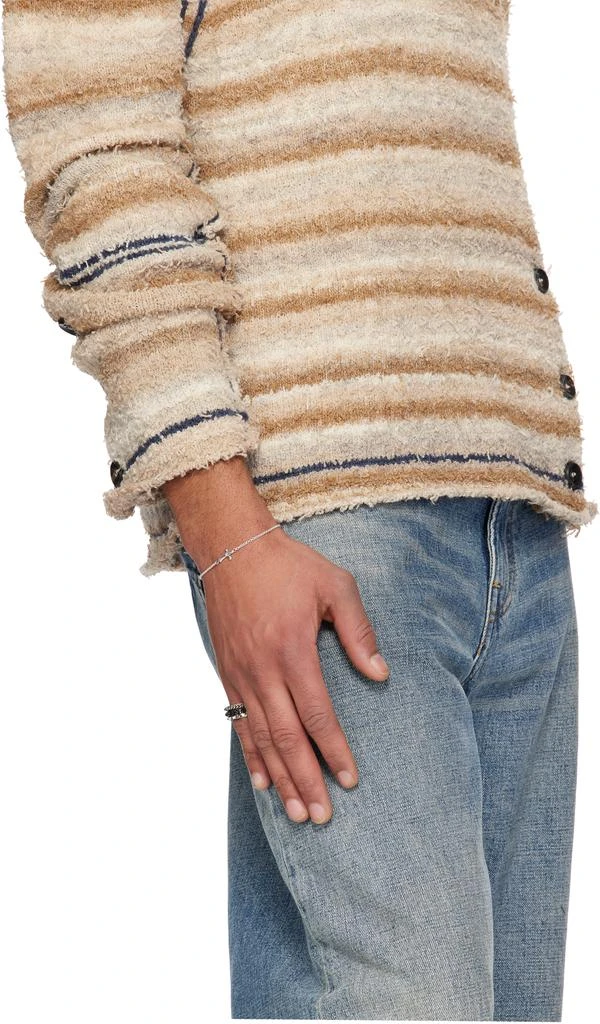 Stolen Girlfriends Club SSENSE Exclusive Silver Gothic Side Cross Bracelet 3