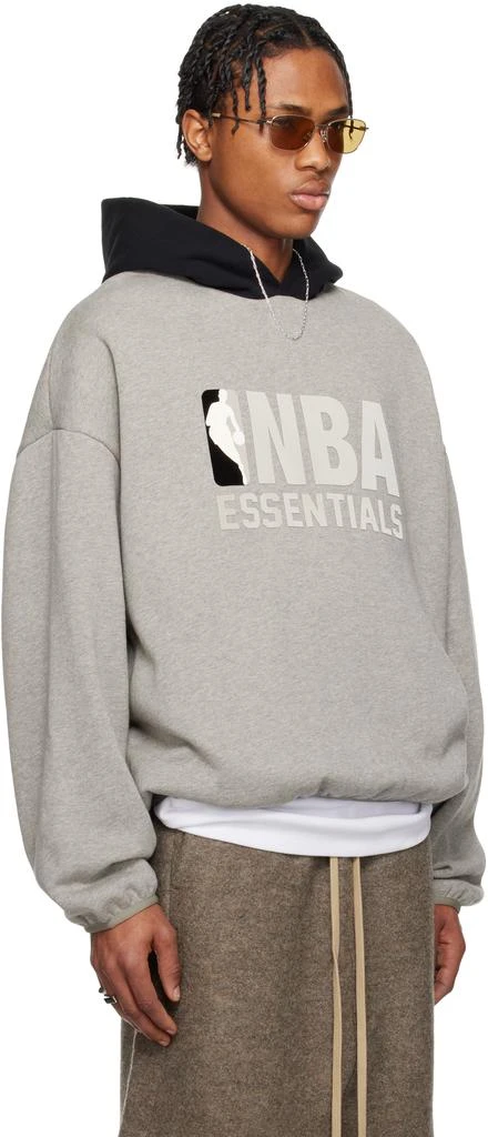 Essentials Gray & Black NBA Pull Over Hoodie 2