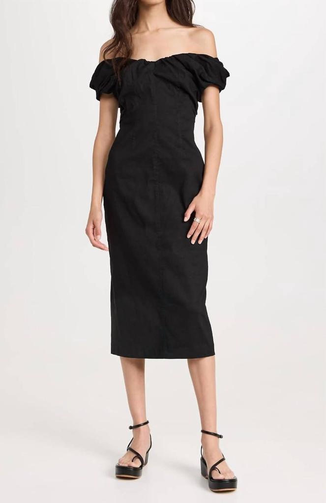 A.L.C. A.L.C. - Women's Nora Dress, Off the Shoulder Pencil Midi