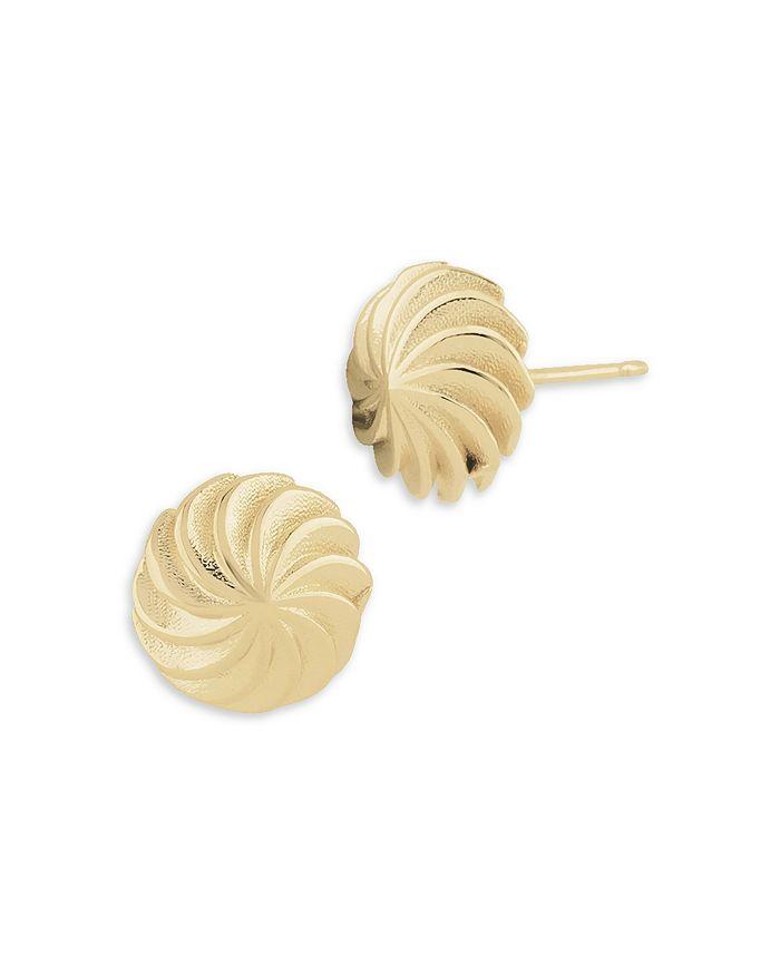 Moon & Meadow 14K Yellow Gold Round Starburst Stud Earrings