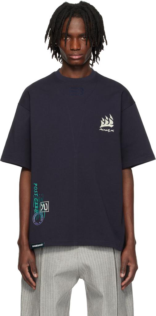NAMESAKE Navy Sava Oversized Sail T-shirt