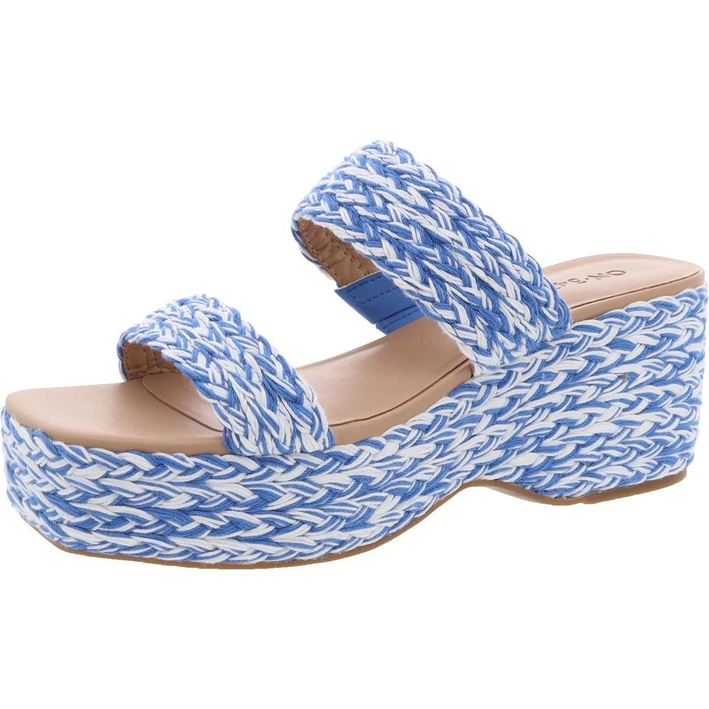 On 34th Norina Womens Slip-On Woven Platform Sandals 8