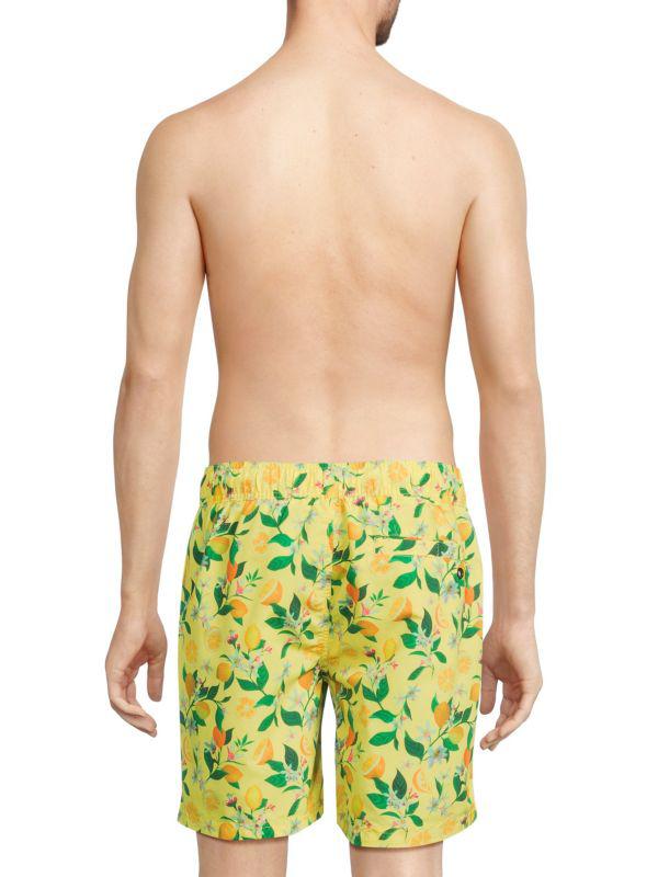 Blend Lemon Print Swim Shorts