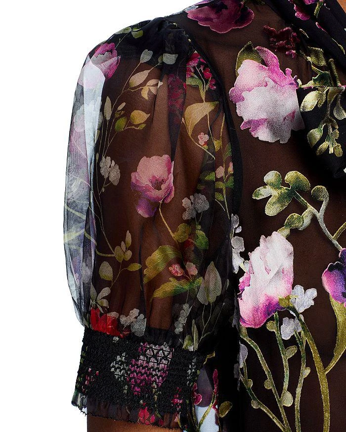 Alice + Olivia Brentley Tie Neck Puff Sleeve Blouse 5