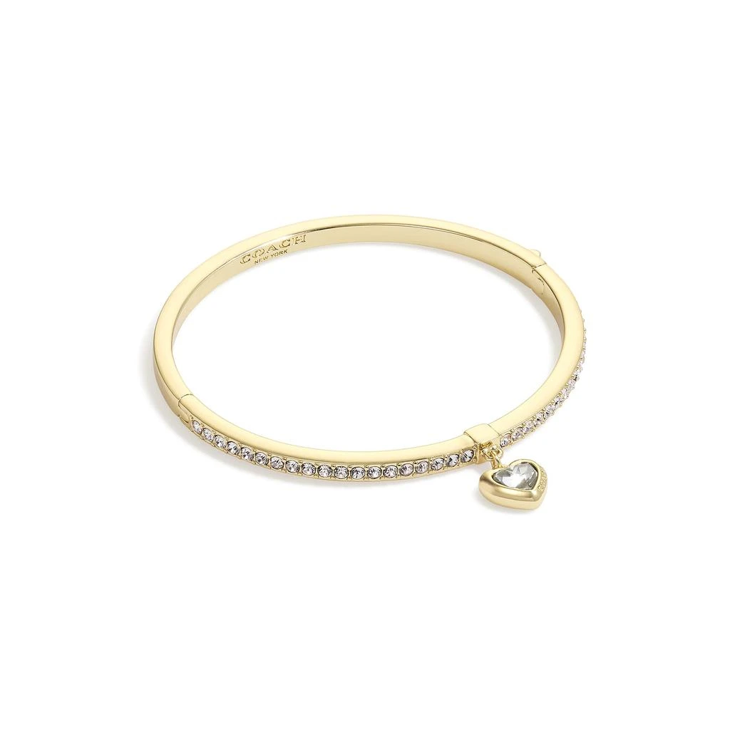 COACH Stone Heart Hinge Bangle Bracelet 1