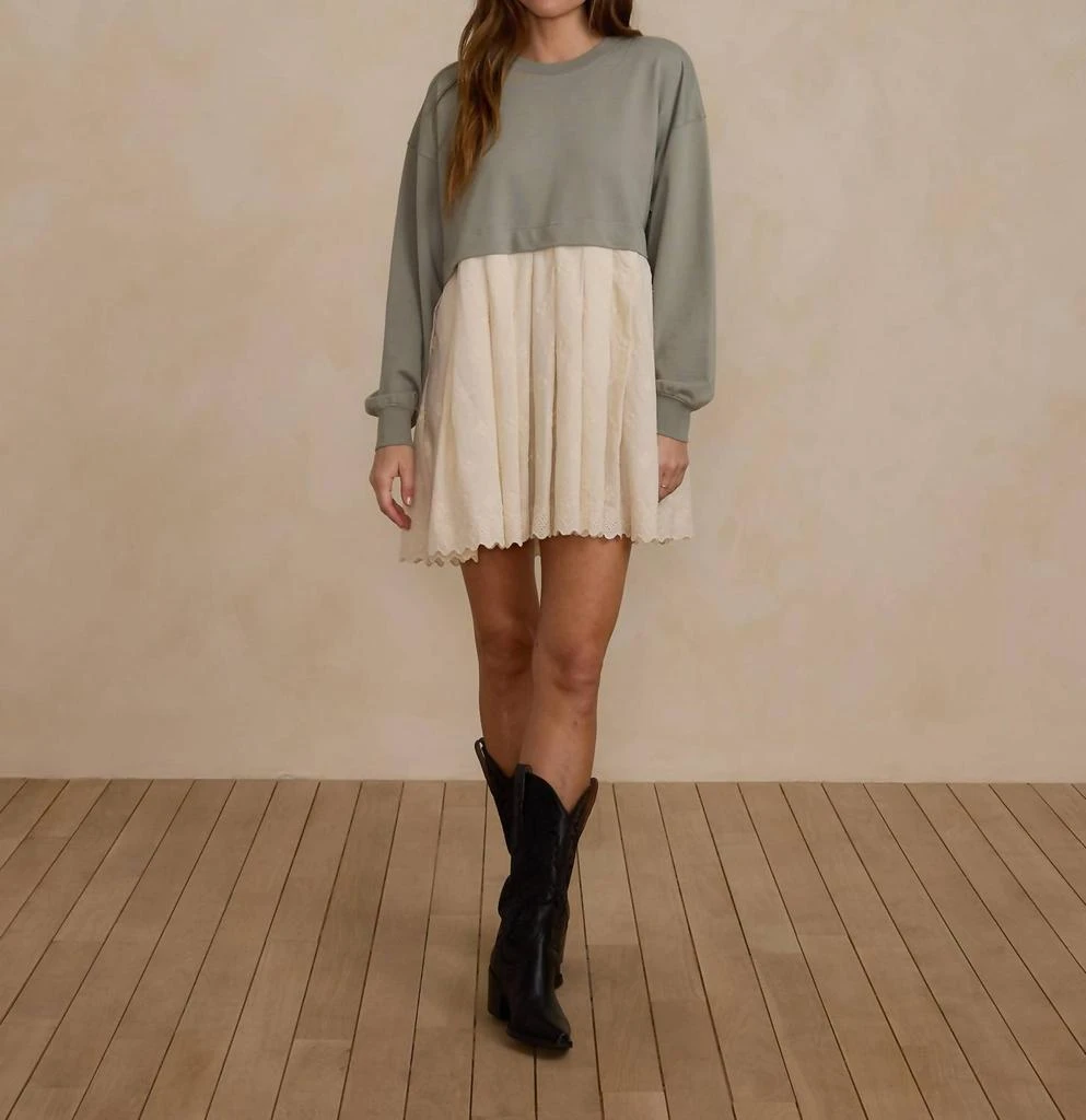 Rylee + Cru Women Sweatshirt Dress In Laurel 1